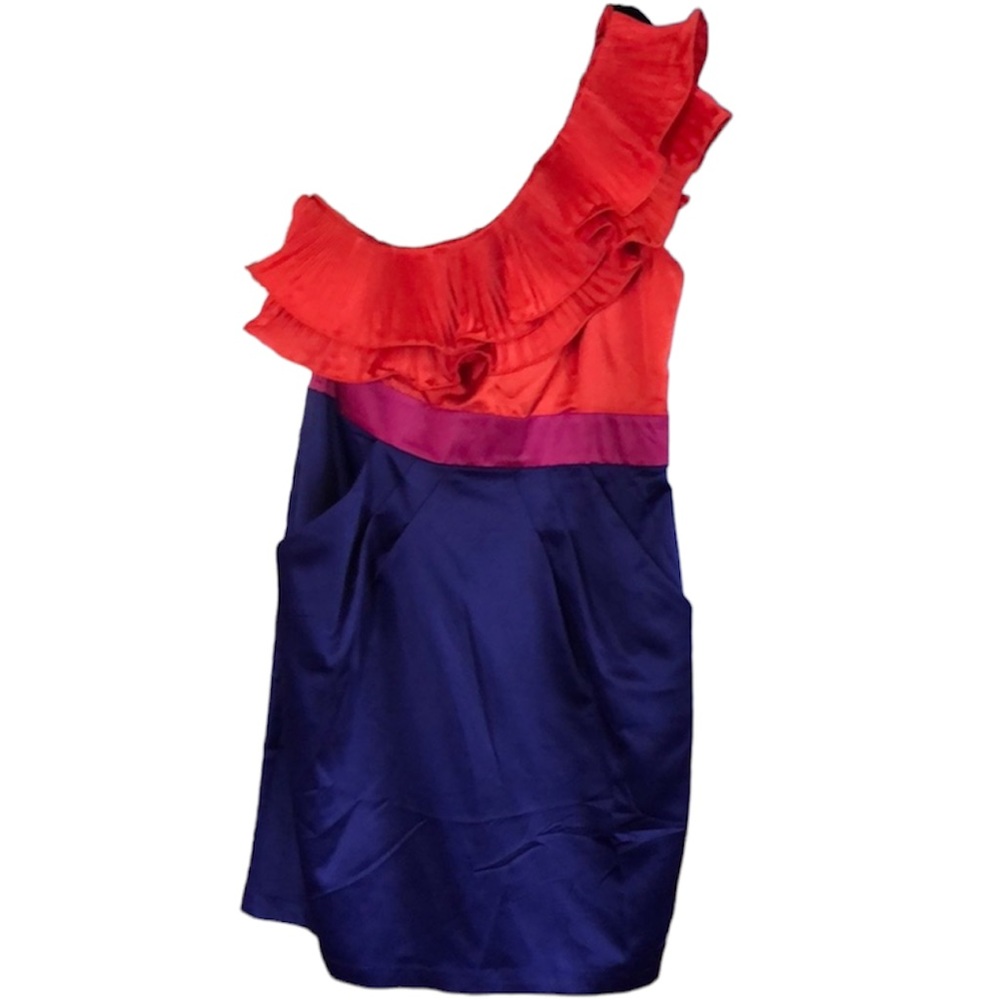 NWT! Lipsy Ruffled One Shoulder Dress Size 8